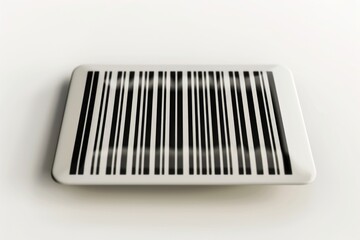 A plate with a barcode pattern, suitable for food or product labeling