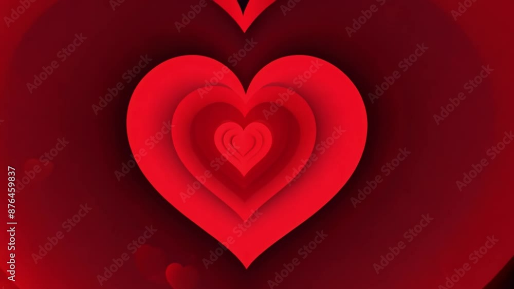 Aufkleber a black background with many red hearts scattered around it. the hearts are of different sizes and a