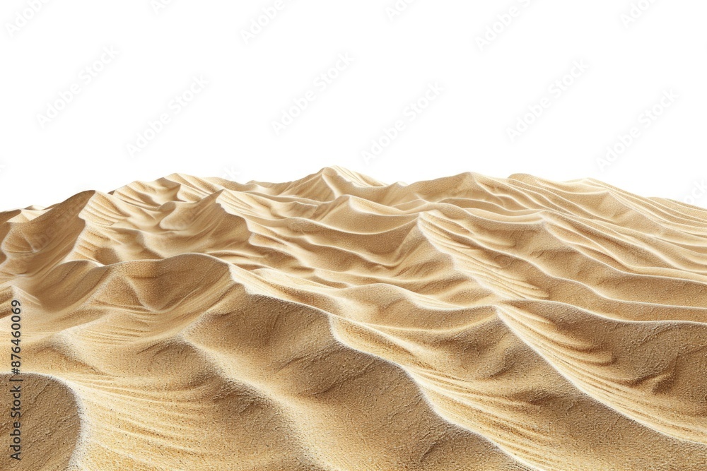 Poster a vast expanse of sandy terrain with a bright white sky in the background, suitable for use as a sce