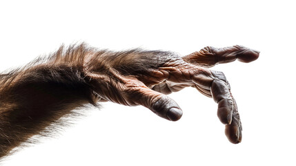 Isolated Monkey Hand On White