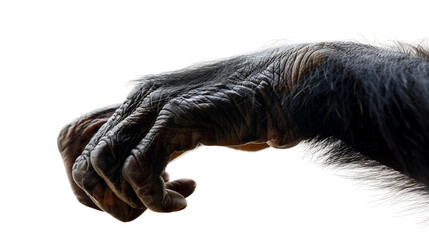 Close-Up Of Monkey Hand Isolated