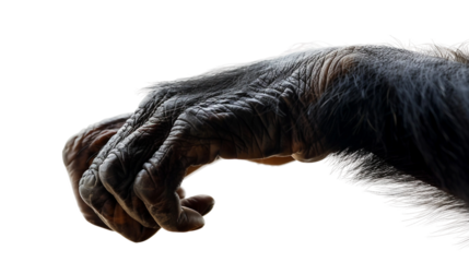 Close-Up Of Monkey Hand Isolated