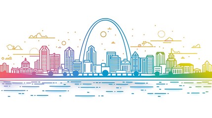 Obraz premium outline drawing of city