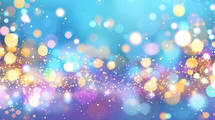 Obraz premium Vibrant abstract bokeh with pink and purple lights, creating a festive, colorful atmosphere on a dark background.