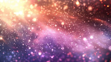 Naklejka premium Abstract background with colorful bokeh lights and dynamic light streaks on a dark backdrop, creating a magical, festive atmosphere.