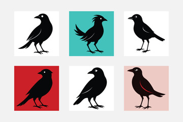 Blackbird silhouette vector