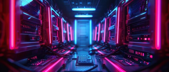 Fototapeta premium A hightech gaming platform features strange