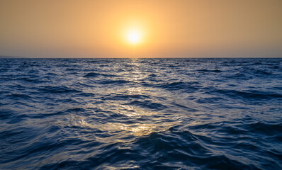 Obraz premium Sunset in Cyprus, the Mediterranean