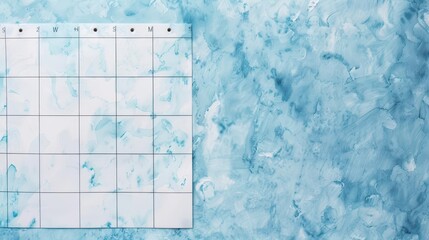 A soft watercolor rendering of an exercise schedule, showing a weekly calendar filled with planned workout sessions, isolate on white background with copy space