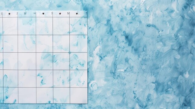 A soft watercolor rendering of an exercise schedule, showing a weekly calendar filled with planned workout sessions, isolate on white background with copy space