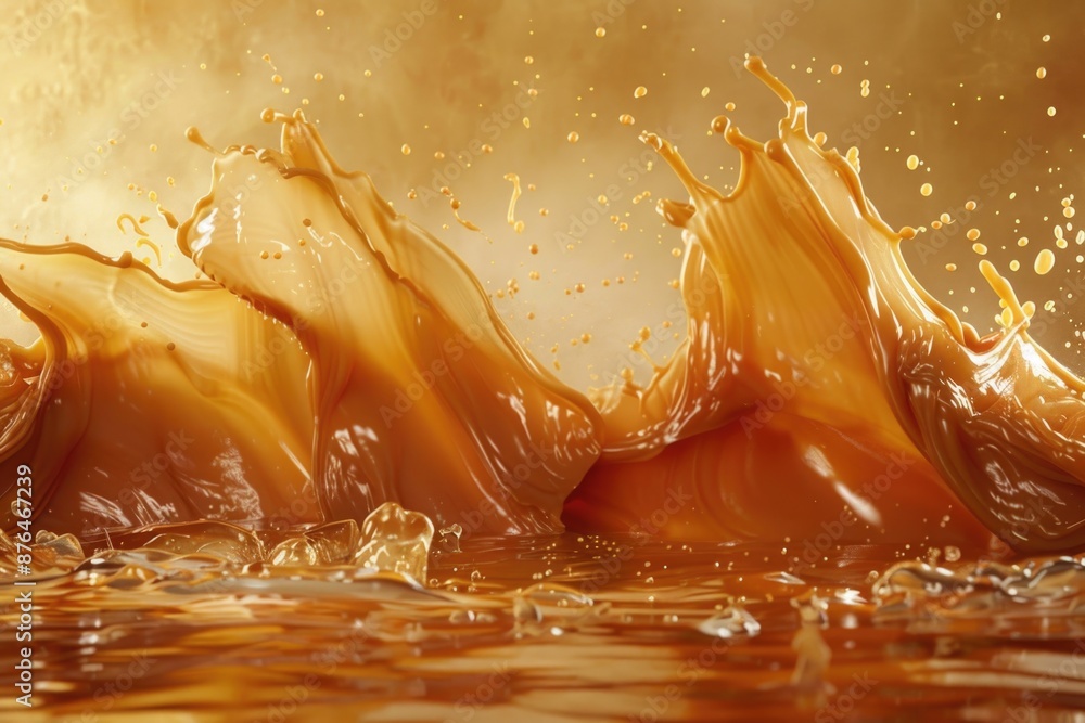 Poster a splash of liquid on top of a calm body of water, ideal for use in designs related to relaxation, t