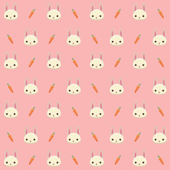 Seamless Bunnies pattern, Easter Wallpaper - Illustration