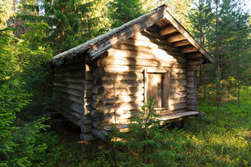 An old 19th century barn for storing grain and other products.