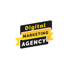 Digital marketing typography concept design for banner