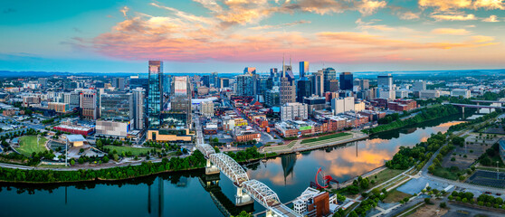 Nashville Tennessee Sunrise in Summer.