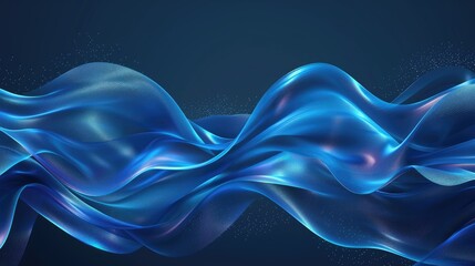 Blue flowing design template for various uses