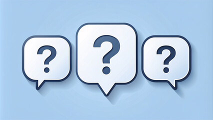 Question mark, faq Q & A , question bubble icon model isolated white background