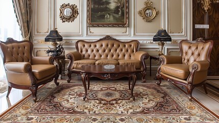 A vintage carpet with timeless design, perfect for elegant rooms. Meticulously crafted for style and durability.