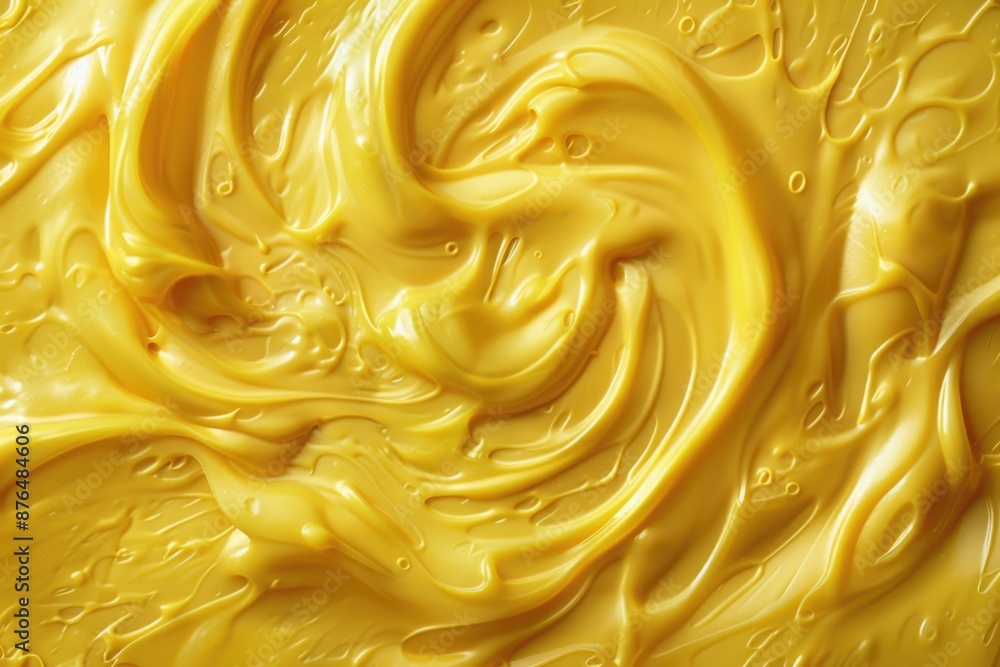Poster A close-up view of a yellow substance, ideal for use in science and education contexts