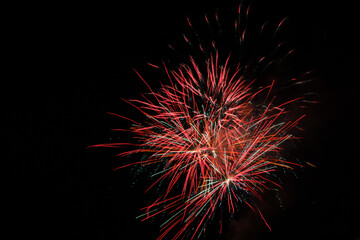 fireworks in the night sky