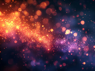  Colorful abstract background with glowing lights and sparkles.