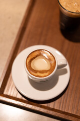 cup of coffee on table