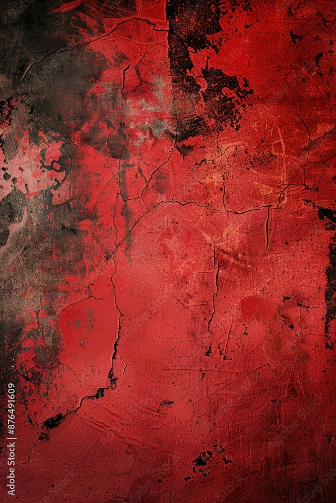 Poster a clock mounted on a red and black wall, providing a simple time-keeping device