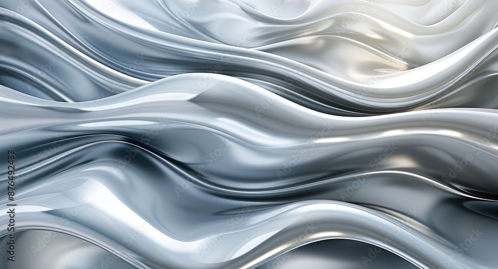 Poster gray silver wave abstract vector background. generative ai.