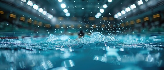 Aqua Burst in the Pool. Generative AI