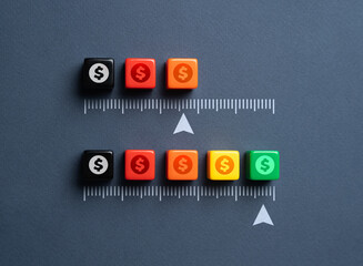 Comparison of profitability. Profit and benefits. Earning money. Deposits and dividends. Salary...