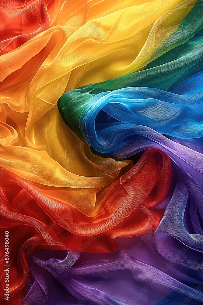 Aufkleber an abstract background with gay pride colors. generative ai.