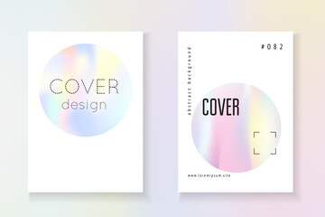 Abstract Presentation. Colorful White Brochure. Purple Geometric Cover. 1980 Fluid. Holographic Mesh. Digital Banner. Crystal Design. Pink Abstract Presentation