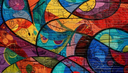 Obraz premium Urban Street Art: Vivid Graffiti and Dynamic Murals