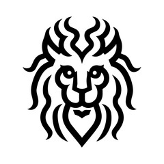 Manticore icon or modern line symbol. Vector line art and icon design with bold outline. Black and white Pixel Perfect minimalistic symbol isolated white background. Silhouette simple thin sign