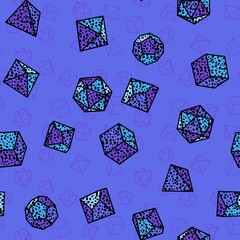 Geometric game dice seamless crystal pattern for fabrics and linens and wrapping