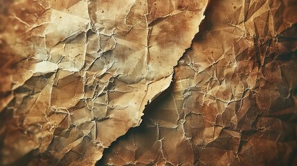 Naklejka premium Crumpled Paper Texture Close-Up for Creative Backgrounds