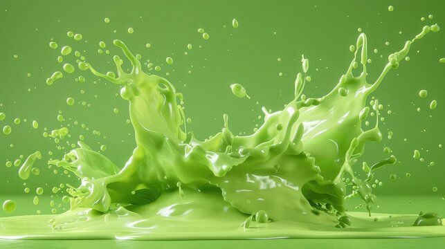 Dynamic Liquid Animation Loop on Green Screen