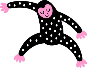 Abstract Monkey Handdrawn
