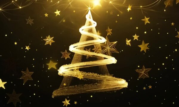 christmas tree with stars