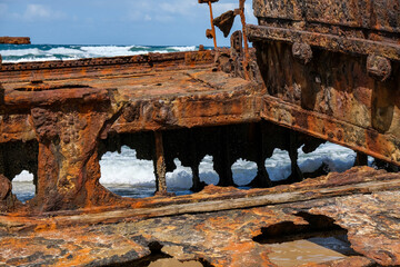 Shipwreck on the beach
