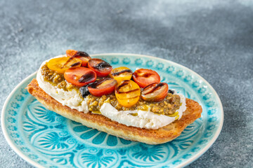 Burrata tomato bruschetta