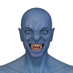 エイリアンの顔　3DCGレンダリング