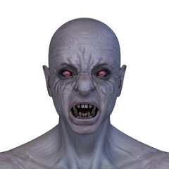 エイリアンの顔　3DCGレンダリング