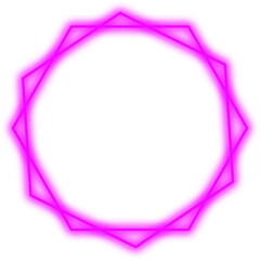 glowing pink shape
