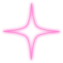 Obraz premium pink glowing star
