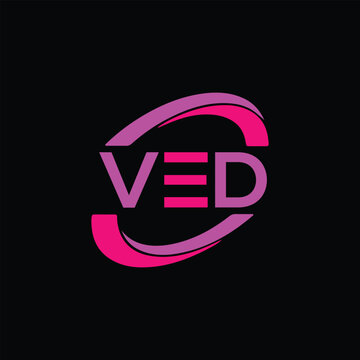 VED Letter Initial Logo Design Template Vector Illustration
