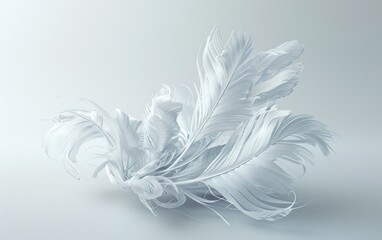 Obraz premium Abstract Feathers in a Minimalist Setting