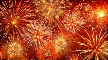 fireworks on festive background, high resolution