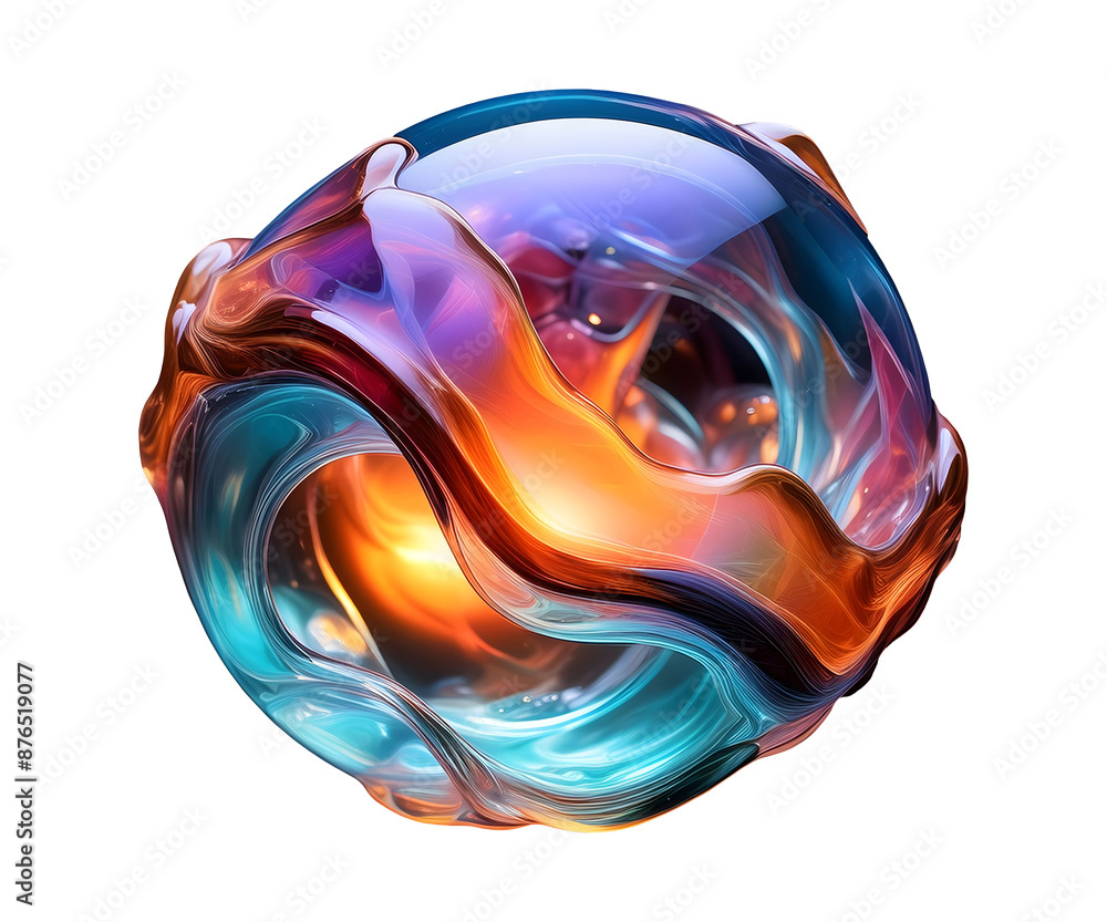 Aufkleber light blue abstract transparent object that blends seamlessly into its background