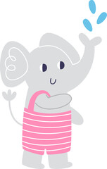 Elephant In Swimsuit